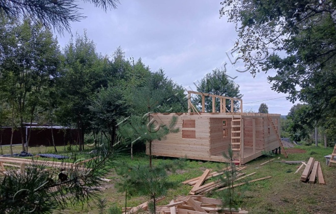 4 Брусовой дом ОД-48, 11x7м, 77 М², Калужская область, Жуковский район, деревня Кутепово (5)